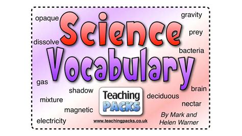 The Science Vocabulary Pack Teaching Resources Youtube
