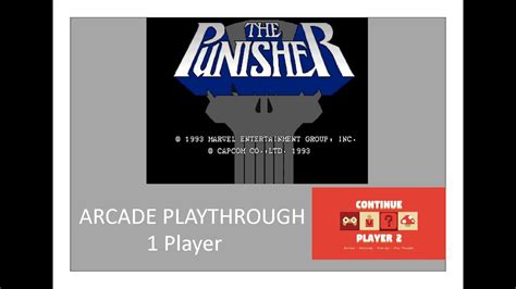 The Punisher Arcade Playthrough Capcom 1993 Continue Player Two