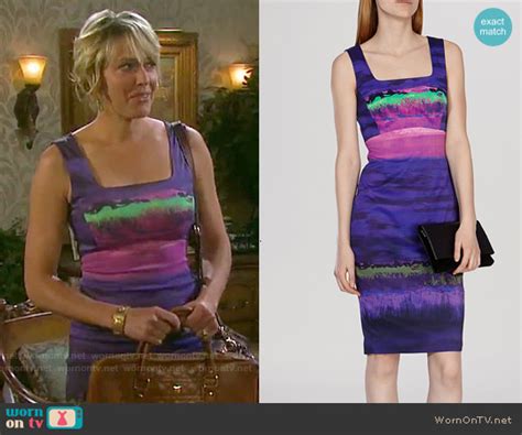 Wornontv Nicoles Purple Paint Print Dress On Days Of Our Lives