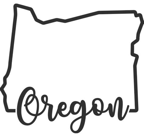 Oregon Vinyl Decal Oregon State Car Sticker Oregon Outline Etsy