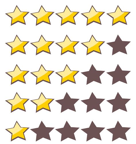 Clipart 5 Star Rating System