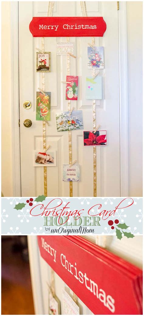Maybe you would like to learn more about one of these? DIY Hanging Christmas Card Holder - unOriginal Mom