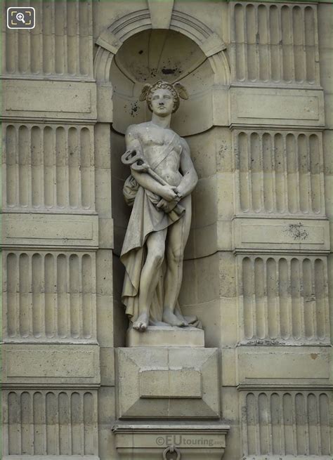 Roman God Statue Mercure On Aile De Flore At The Louvre Page