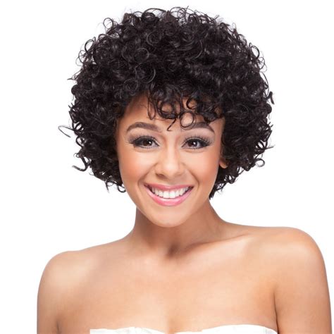 Fashionable Black Curly Short Synthetic Wigs Wigs Lace Front Synthetic