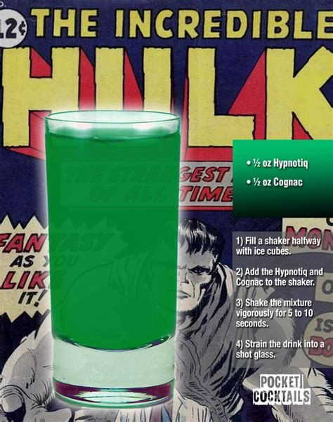 Incredible Hulk Mixed Drinks Alcohol Alcoholic Drinks Alcohol Drink