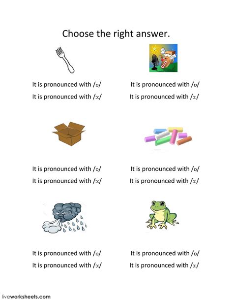 Choose The Right Answer Phonetics Exercise