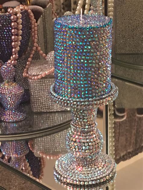 ριитєяєѕт ѕωχяиιи Bling Candles Crystal Decor Rhinestone Crafts