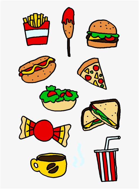 Food Groups Clipart At Getdrawings Junk Food Vs Healthy Food Cartoon