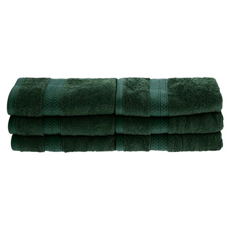 650 Gsm Bamboo Cotton 6 Piece Hand Towel Set Hunter Green Walmart