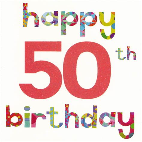 Happy 50th Birthday Wishes Clipart Best