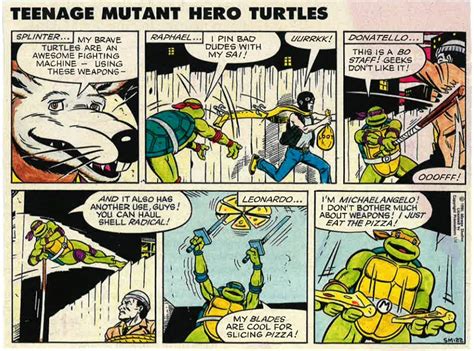 Tmnt Sunday Strip Teenage Mutant Ninja Turtles Newspaper Comic 1990 In