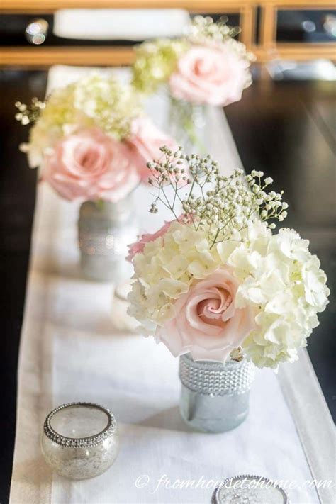 5 simple but elegant pink flower centerpieces that are low enough to see over wedding floral