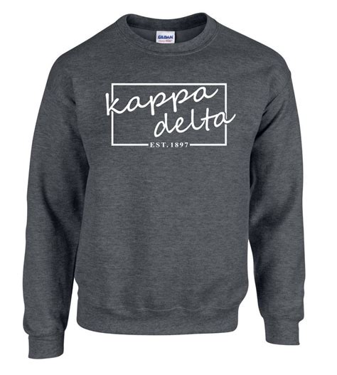 Kappa Delta Script Box Crewneck Sweatshirt Sale 3000 Greek Gear