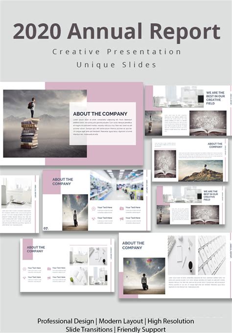 Annual Report 2020 Powerpoint Template 94234