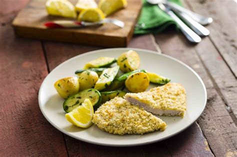 For larger cuts of meat or whole chickens let it brine for 24 hours. Oven baked chicken schnitzel | The Heart Foundation