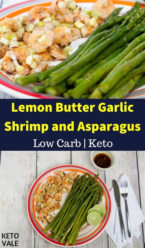 Lemon garlic butter shrimp & asparagus. Roasted Lemon Butter Garlic Shrimp and Asparagus Low Carb ...