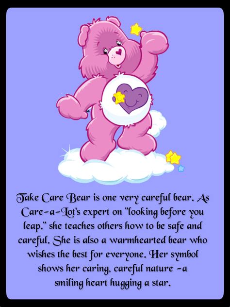 Take Care Bear Is One Very Careful Bear As Care A Lots Expert On
