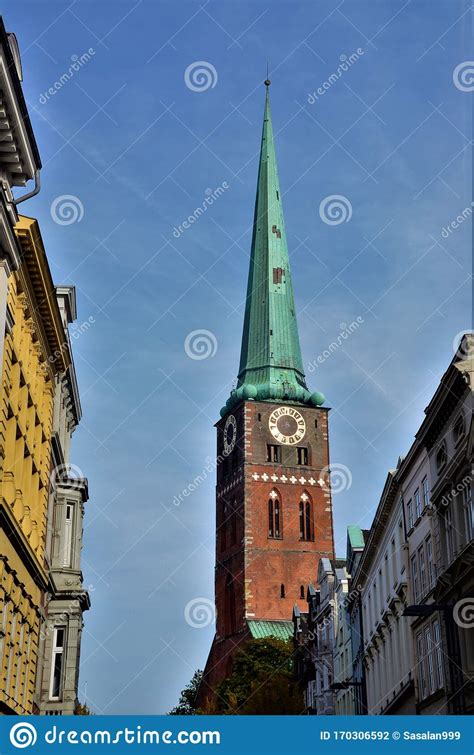Architecture Of Northern Germany Spires Of Lubeck Stock Photo Image