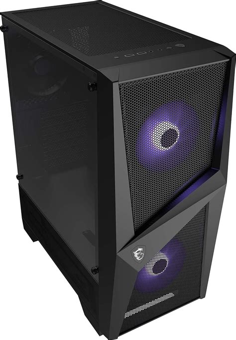 Msi Mag Forge 100m Mid Tower Gaming Computer Case ‘black 2x 120 Mm Rgb