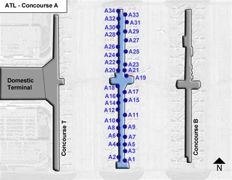 Hartsfield Jackson Atlanta Airport Atl Concourse D Map