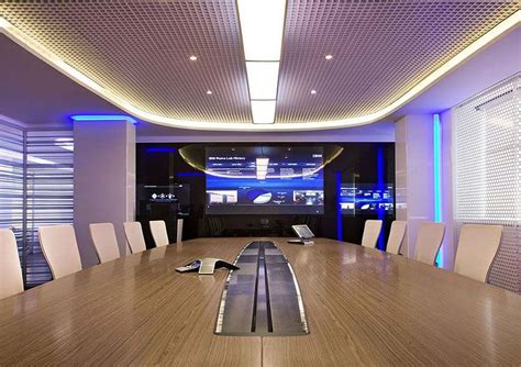 Stunning Futuristic Redesign Of Ibms Office Buildings Meeting Room