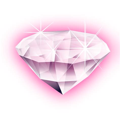 Diamond With A Pink Glow Clipart Free Download Transparent Png