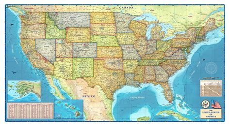 Large Scale Detailed Political Map Of The Usa The Usa Large Scale
