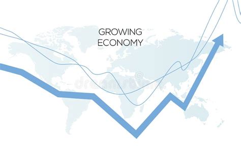 Grafico Della Crescita Delleconomia Mondiale Illustrazione Di Stock