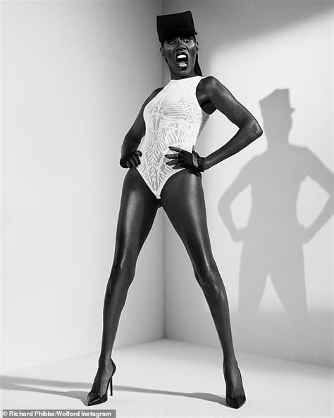 Grace Jones 74 Shows Off Age Defying Figure In A White Bodysuit For Sexy New Wolford Campaign