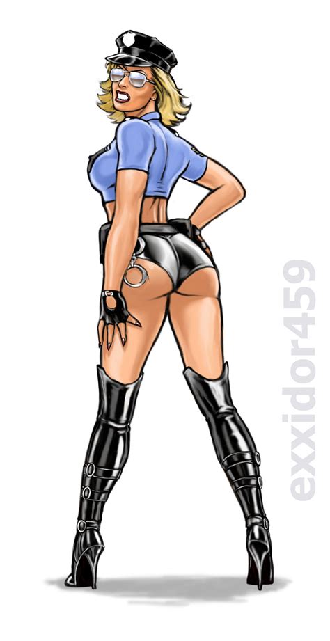 Sue Storm Slutty Cop Outfit By Exxidor459 Hentai Foundry