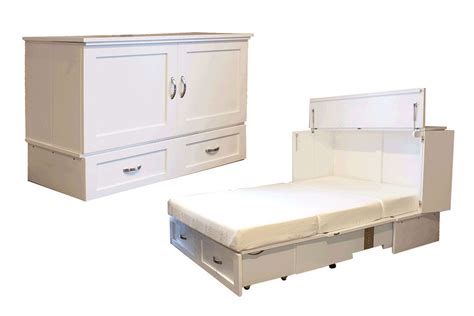 Bed Cabinet Cottage Queen Murphy Cabinet Bed White By Arason