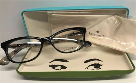 Kate Spade Amelinda Eyeglass Frame 0wr7 Blk Havana 50mm Authentic Wcase And Cloth Ebay