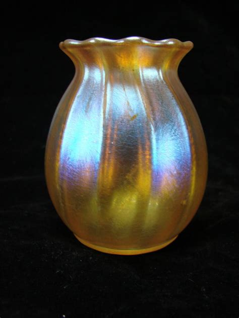 Antique Tiffany Iridescent Aurene Miniature Glass Vase From Hideandgokeep On Ruby Lane