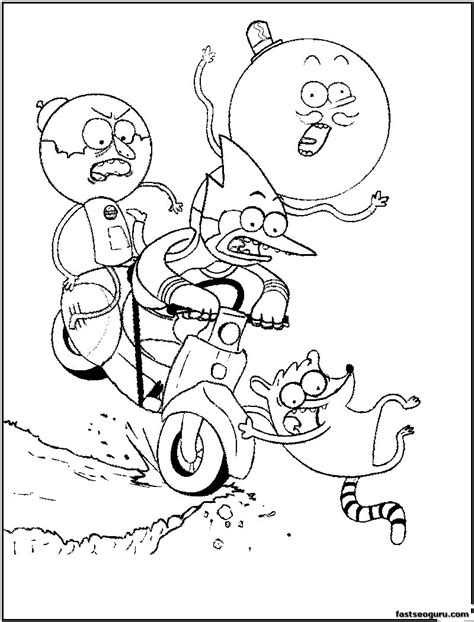 Come on showing your coloring skills. Printable regular show characters coloring page ...