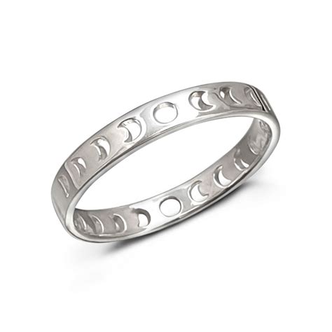 Phases Of Moon Silver Ring Studio Jewellery Au