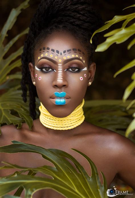 Amazing Model Cathy With Makeup Done By Cherisse Mcdonald African Tribal Makeup Tribal Makeup