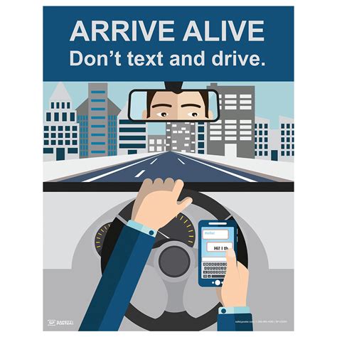 Safety Poster Arrive Alive Dont Text And Drive Cs353948