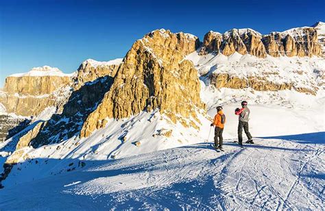 Three women speed events take place on february 26th to 28th on the slope la. Val di Fassa in Italy - Trentino, Dolomites