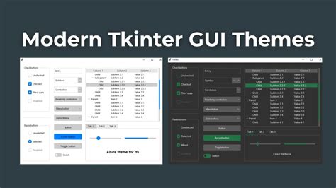 How To Create Modern Python Guis With Tkinter And Themes