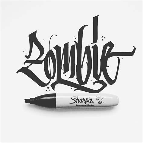 Licensed for personal and commercial use. Zombie in 2020 | Graffiti lettering, Graffiti font ...