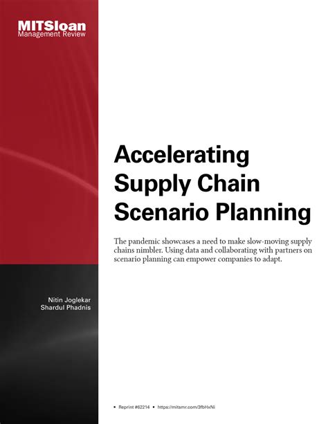 Accelerating Supply Chain Scenario Planning Mit Smr Store