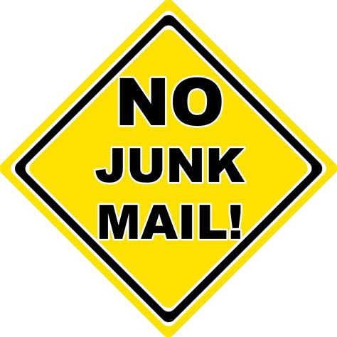 Free Printable No Junk Mail Sign Printable Templates
