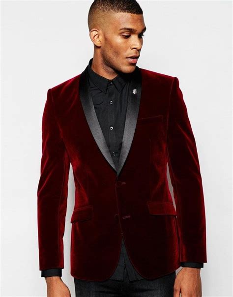 What Are The Looks One Can Achieve With A Burgundy Blazer Mens Red Velvet Blazer Velvet