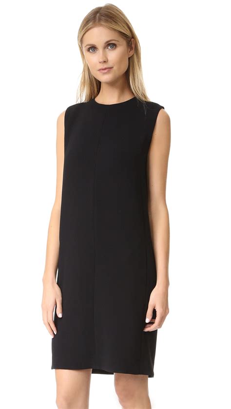 Lyst Vince Sleeveless Shift Dress In Black