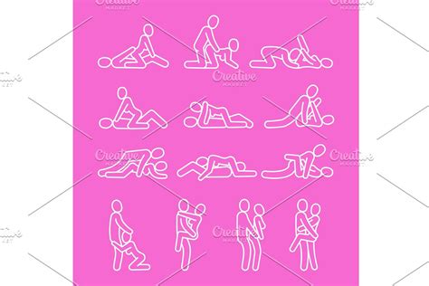 Sexual Position Vector Icons Sex Pre Designed Vector Graphics