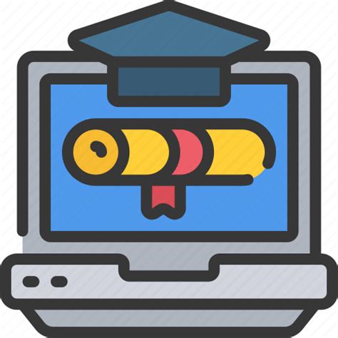 Computer Degree Graduate Learning Science Icon Download On Iconfinder