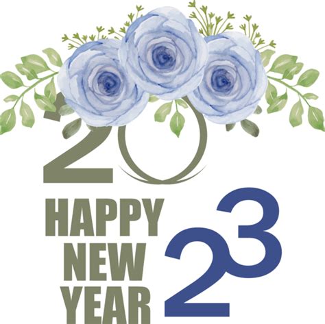 New Year Floral Design 2023 New Year Flower For Happy New Year 2023 For