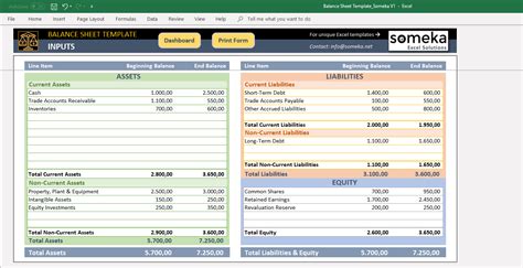 Balance Sheet Template For Excel Doctemplates