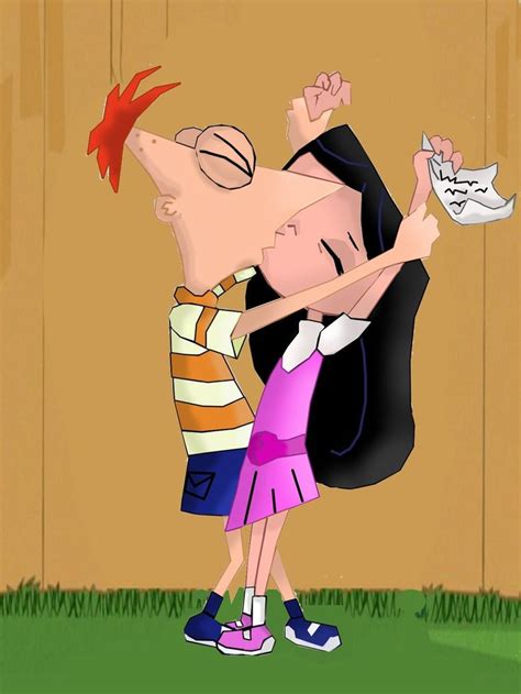 Phinbella Kiss By Astrid On DeviantArt Phineas And Isabella Phineas And Ferb Cute Couple