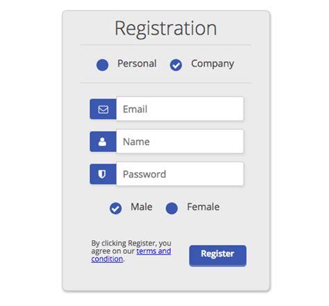 30 Best Css Registration Form Templates 2020 19 Coders